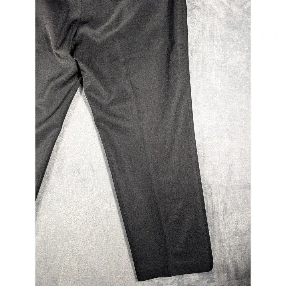 Wyndham Pointe Men's Black Flat Front Dress Pants 40x30 Straight Leg Workwear